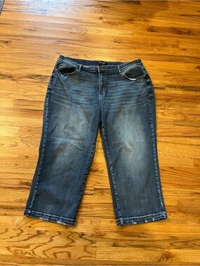 Judy Blue Faded Blue Ankle Crop Jeans